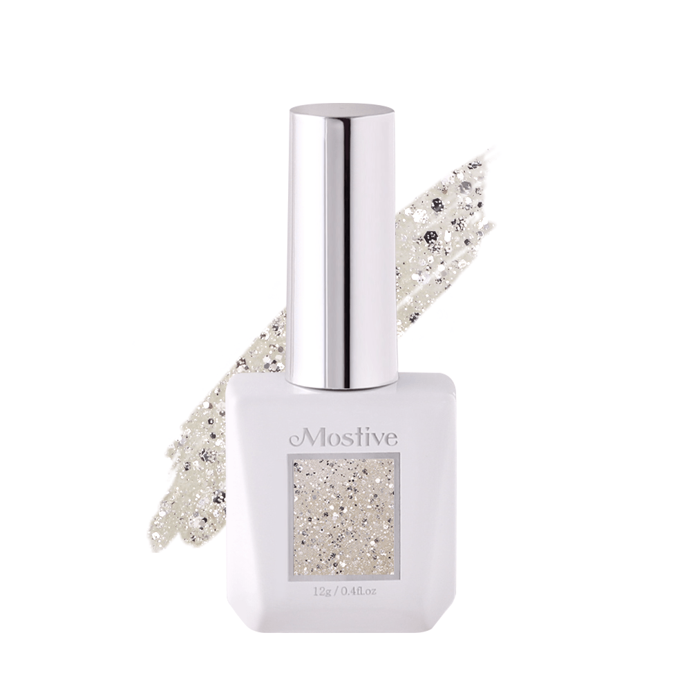 모스티브 글리터 젤 폴리시 12ml MG-003 화이트실버