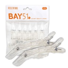 [BAY51] 헤어클립 (6개입), 투명