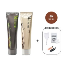 [폴톤] 모아트 헤어컬러 150ml 세트, 8N 밝은갈색