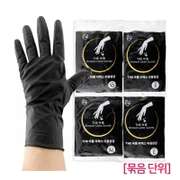 [더바름] 더바름 논슬립 라텍스 미용장갑 (블랙) (대_중_소_미니 각 선택) (10봉 묶음 단위)