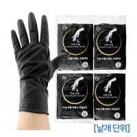 [더바름] 더바름 논슬립 라텍스 미용장갑 (블랙) (대_중_소_미니 각 선택) 1봉 (낱개 단위)