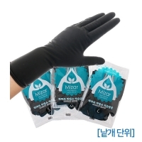 [미자르] 뷰티 라텍스 고급 미용장갑 블랙(대_중_소) 1봉 (낱개 단위)