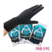[미자르] 뷰티 라텍스 고급 미용장갑 블랙(대_중_소) (10봉 묶음 단위)