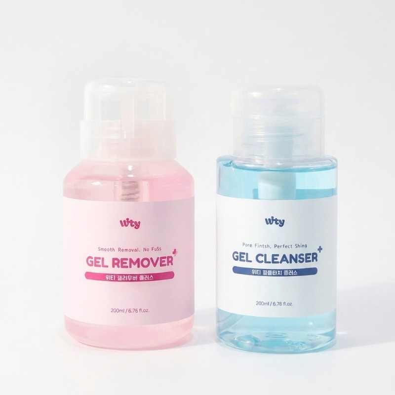위티 젤클렌저 플러스 200ml + 젤 리무버 플러스 200ml 세트