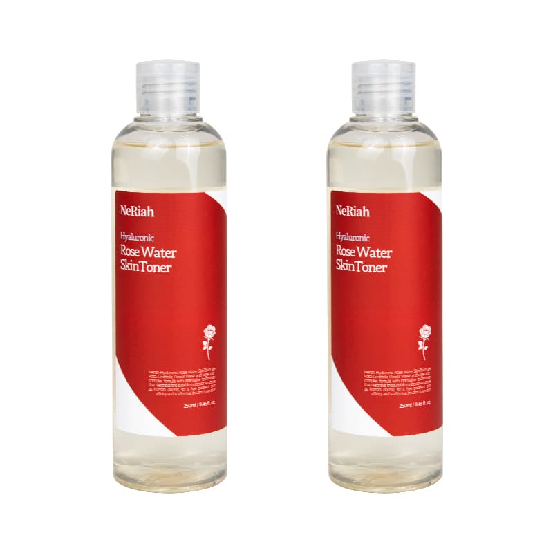 네리아 히알루론산 장미수 로즈 스킨토너 250ml 1+1 진정 약산성 수분 로즈워터 93% 장미꽃수