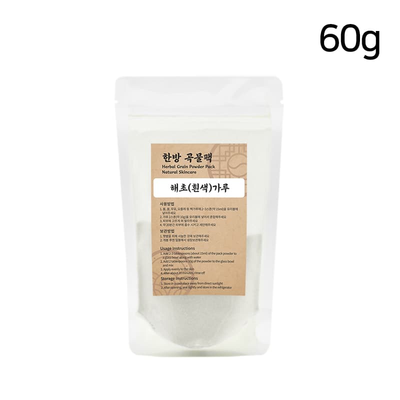 해초팩가루 흰색 60g 한방 곡물팩