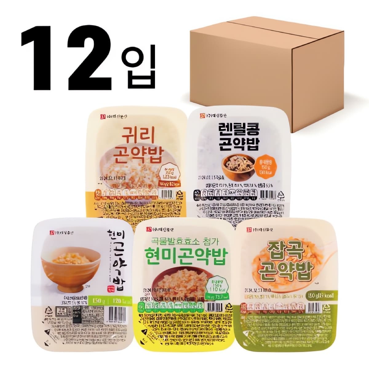 (오직미)곤약밥선택 즉석밥 150gx12개/24개 대신곤약 밥맛은 그대로 칼로리는 반으로