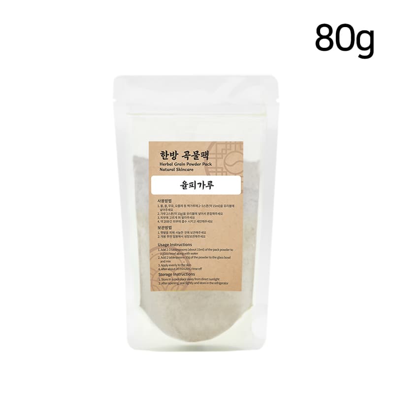 율피가루 80g 한방 곡물팩