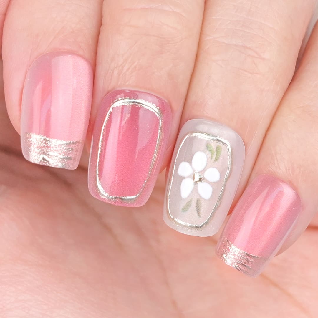 파셋 리유 네일팁 아티스틱 블로썸 핑크 red004