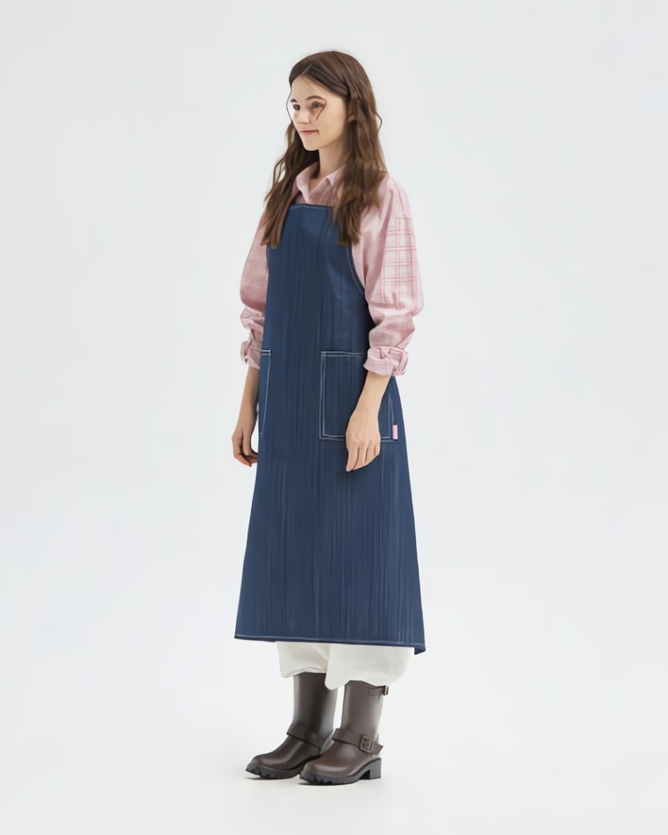 (UNISEX)데님 멜빵 베이직 DENIM SUSPENDER BASIC APRON
