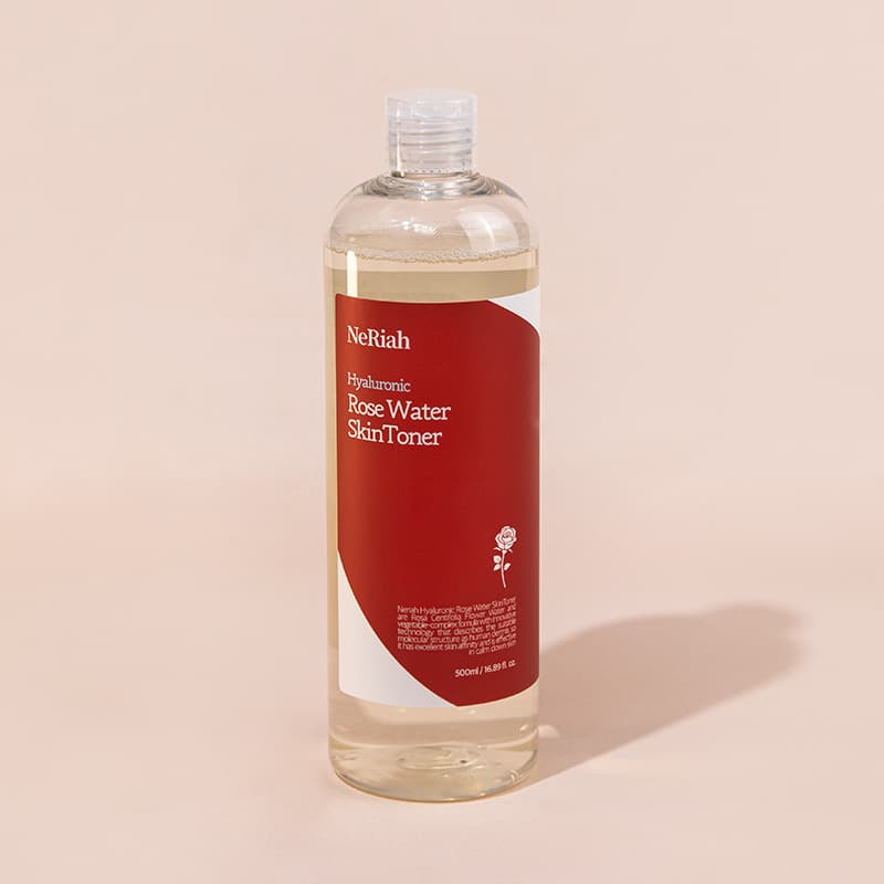 네리아 히알루론산 장미수 로즈 스킨토너 500ml 진정 약산성 수분 로즈워터 대용량토너 93% 장미꽃수