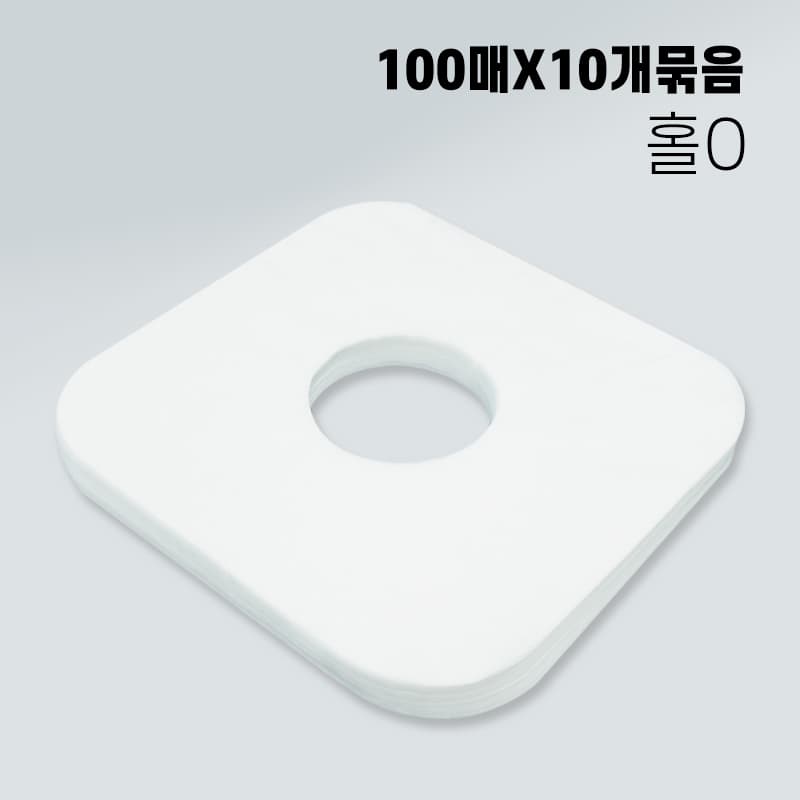 자국방지커버 일회용부직포 구멍있음 베개시트커버 100매  10개묶음