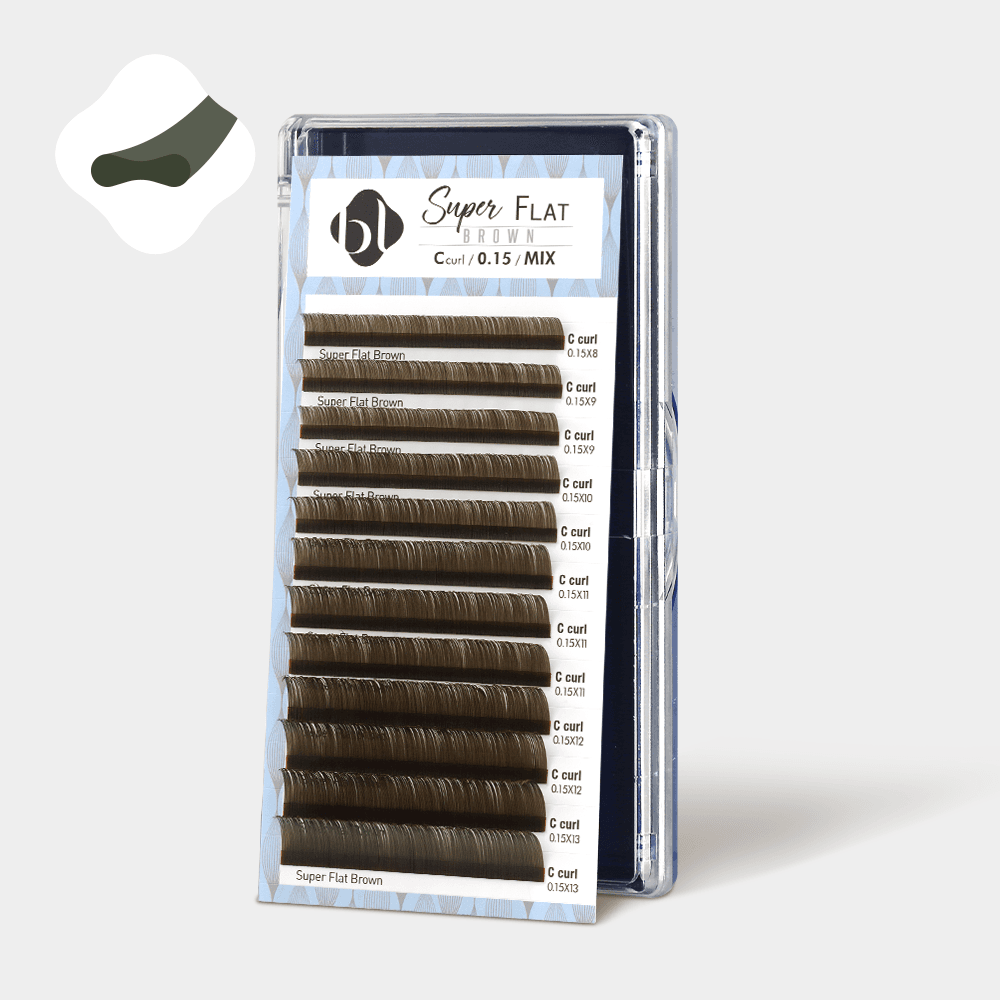 BL Lashes 비엘래쉬 슈퍼 플랫 래쉬 올리브 브라운 이미지 1