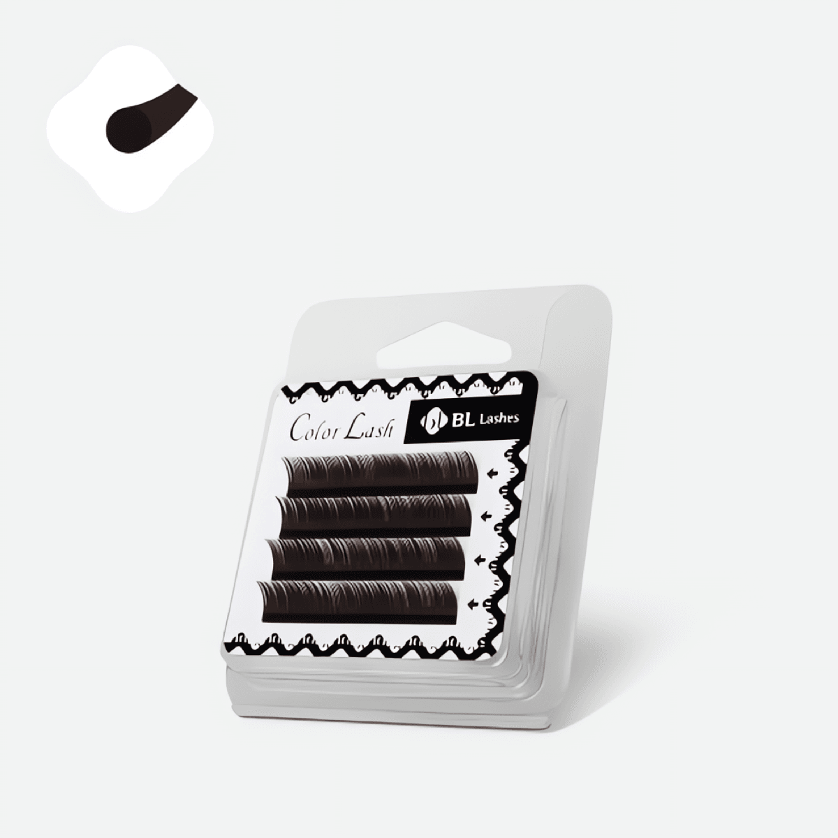 BL Lashes 비엘래쉬 컬러 밍크래쉬 다크브라운 4줄 이미지 1