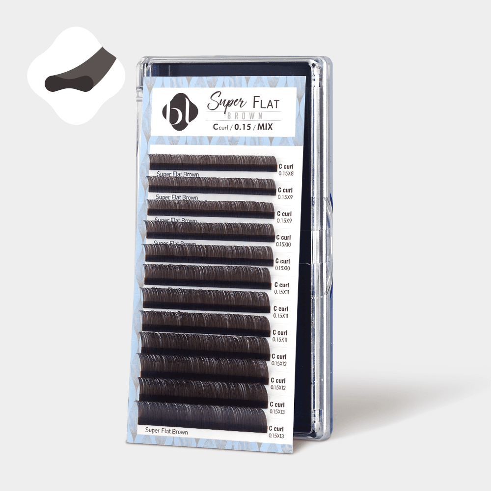 BL Lashes 비엘래쉬 슈퍼 플랫 래쉬 딥 브라운 이미지 1