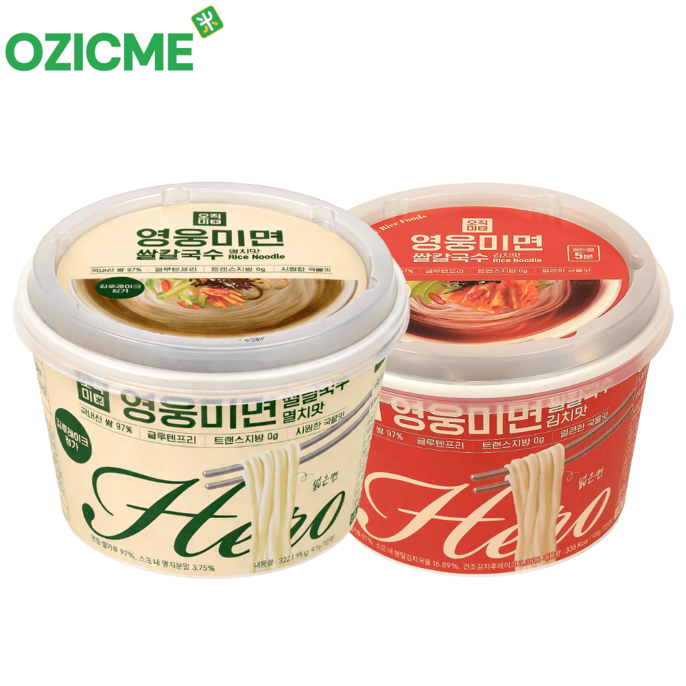 오직미 영웅미면 쌀칼국수 6개입 1박스 멸치맛/김치맛 이미지 1