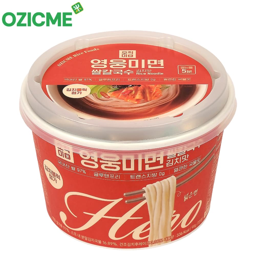 오직미 영웅미면 쌀칼국수 6개입 1박스 멸치맛/김치맛 이미지 3