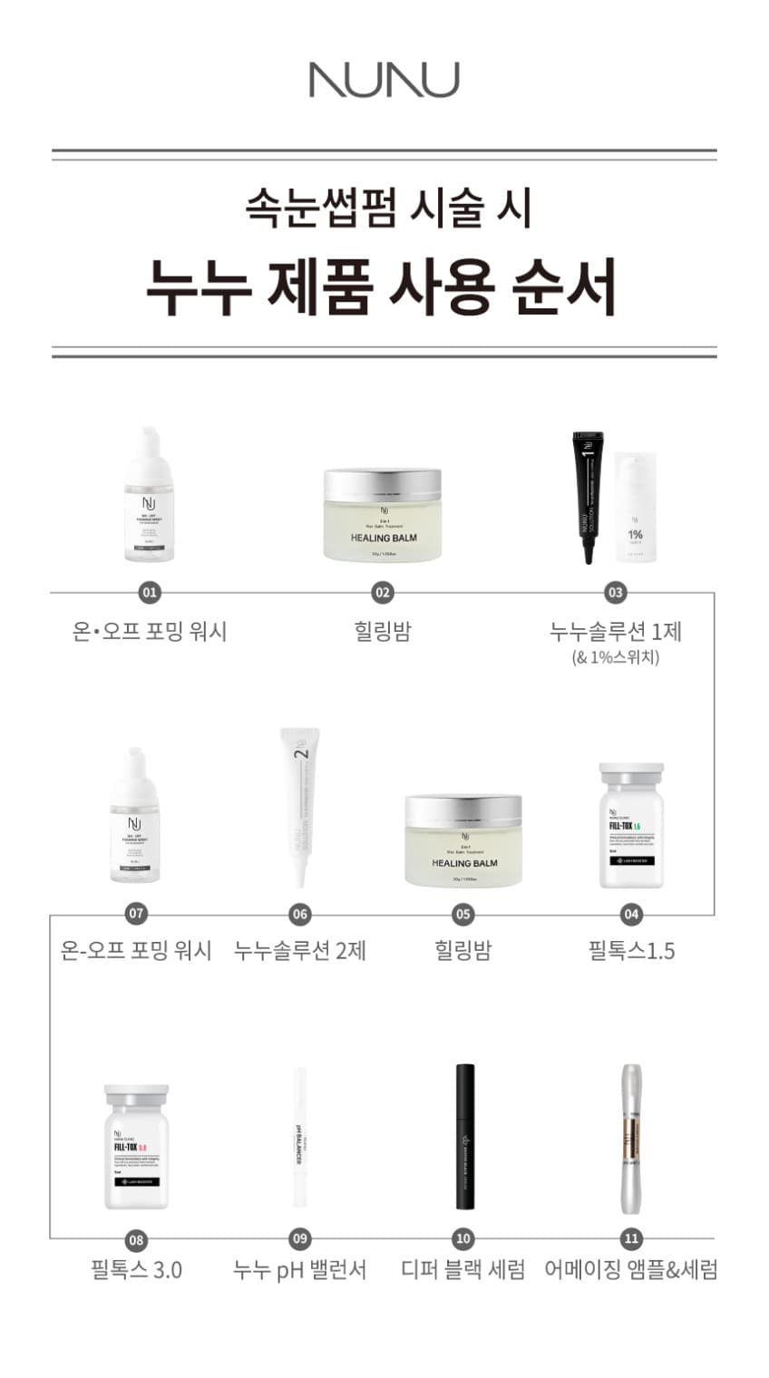 누누샵 NUNU 필 톡스 1.5제 15ml 1.5 / 3.0 래쉬 부스터 클리닉