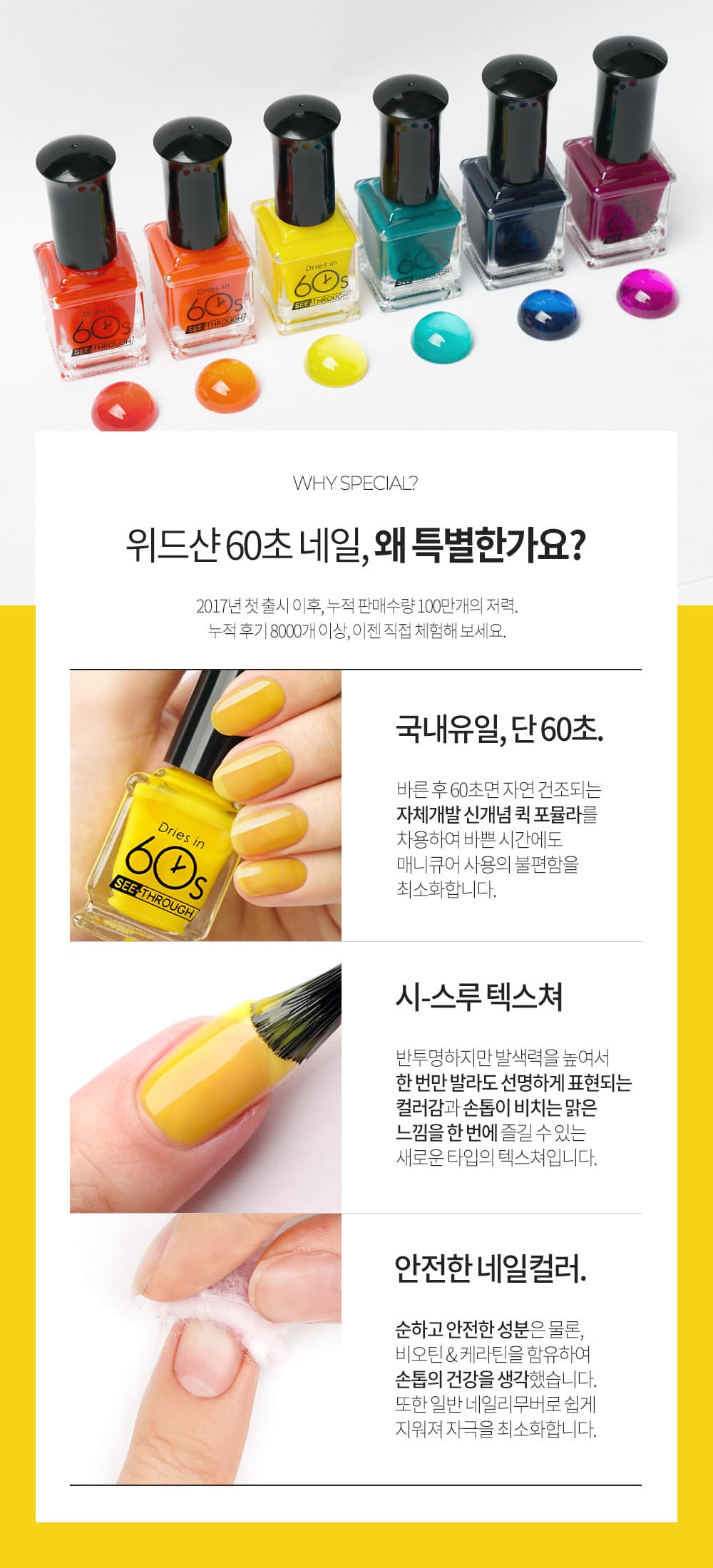 위드샨 60초 네일 매니큐어 | 시스루 라인