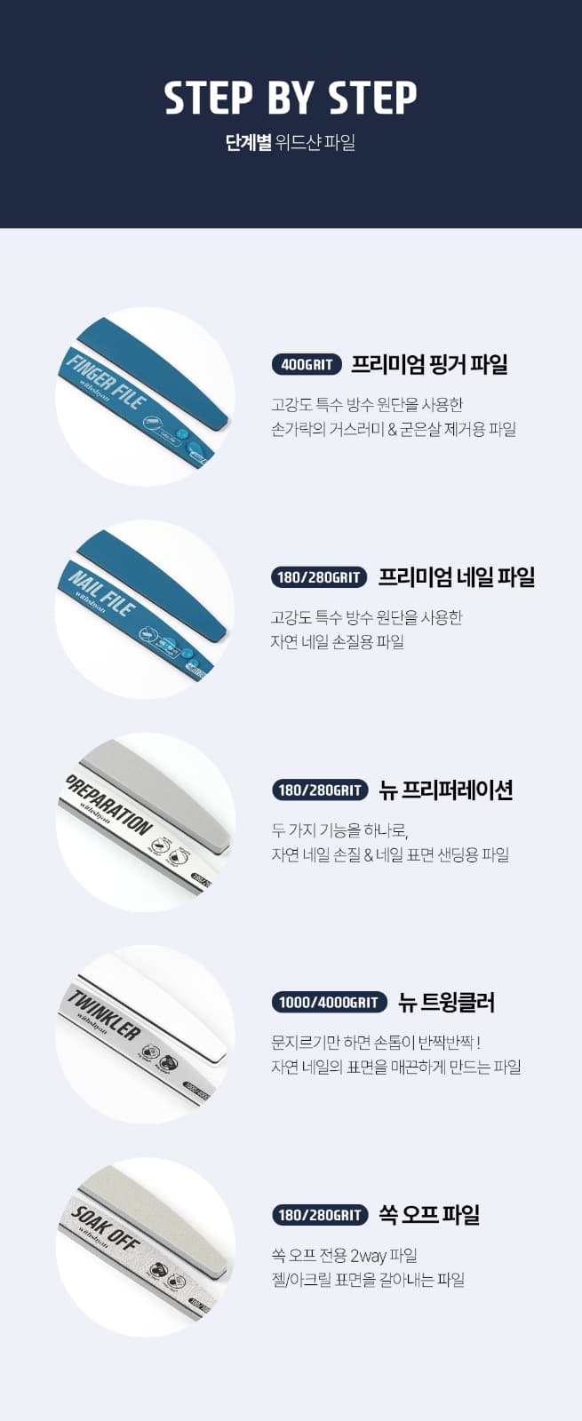 위드샨 프리미엄 핑거파일 400/400 GRIT