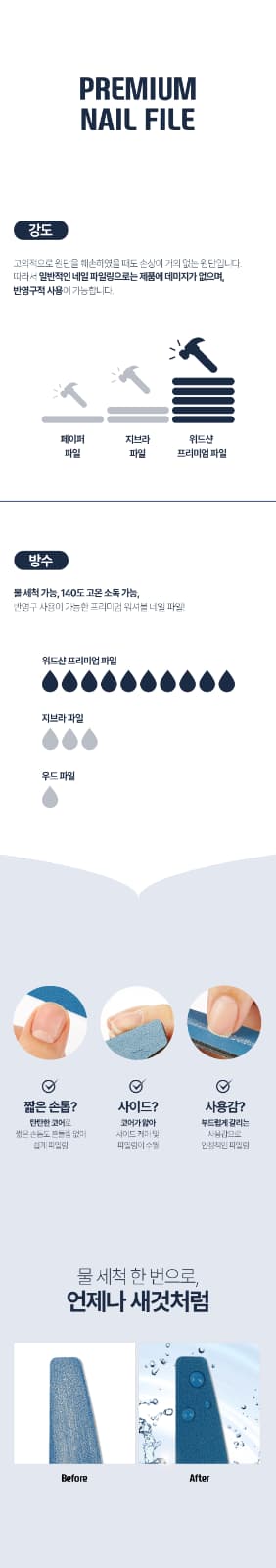 위드샨 프리미엄 네일파일 180/280 GRIT