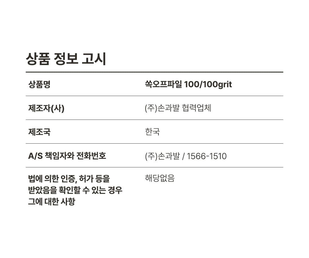 위드샨 쏙오프파일 100/100 GRIT