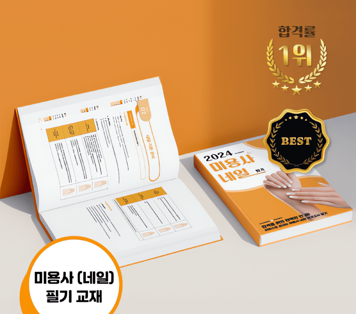 [전자책]아몬드영 미용사(네일) 국가고시 원패스 필기 교재