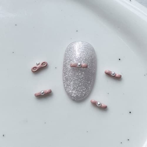 발레리나리본 핑크 네일파츠
