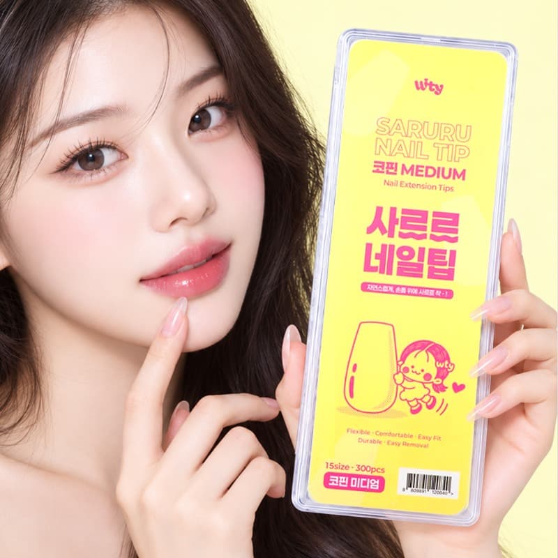위티 사르르팁 네일팁 노커팅 설프 손톱 연장 300pcs