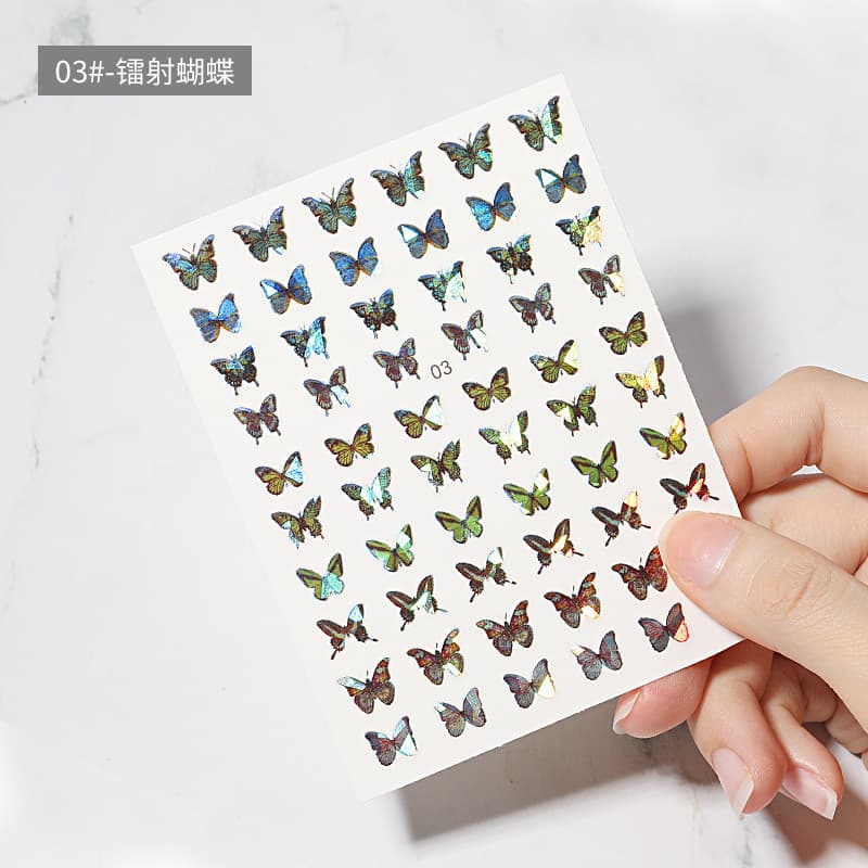 나비네일 나비스티커 홀로그램 자개 네일재료 10종 상세 이미지 4