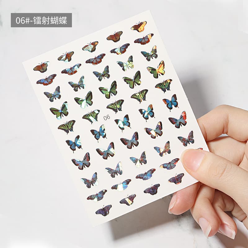 나비네일 나비스티커 홀로그램 자개 네일재료 10종 상세 이미지 7