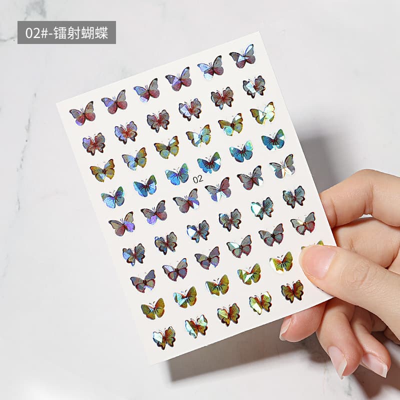 나비네일 나비스티커 홀로그램 자개 네일재료 10종 상세 이미지 3
