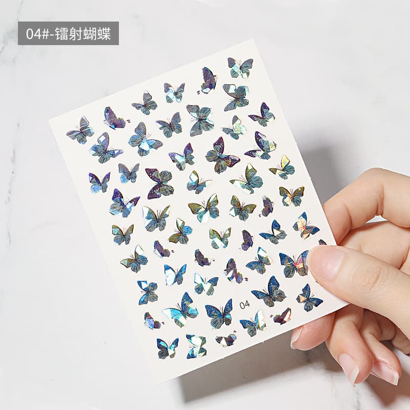나비네일 나비스티커 홀로그램 자개 네일재료 10종 상세 이미지 5