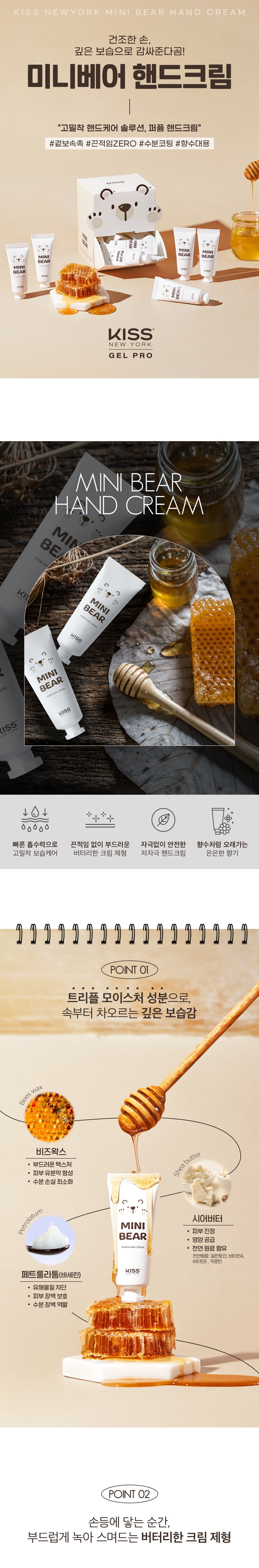 키스뉴욕 미니베어 핸드크림 세트 20개입 상세 이미지 1