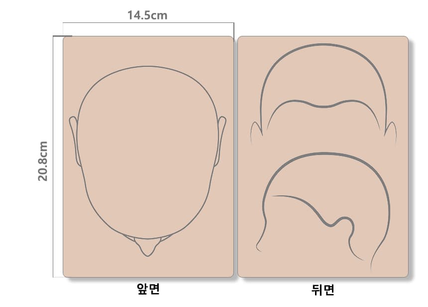 SMP 두피문신 연습용 고무판 상세 이미지 2
