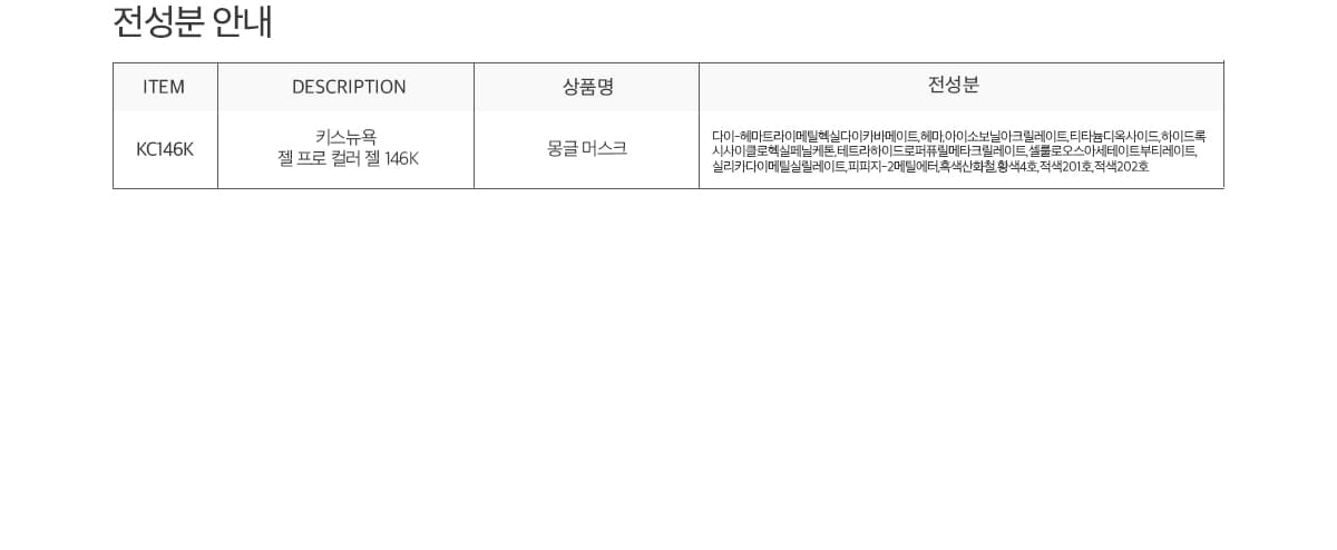 키스뉴욕 몽글머스크 KC146K 상세 이미지 6