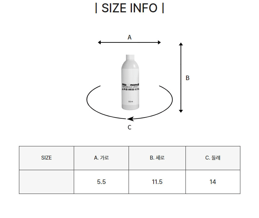 노몬드 소독용 알코올 알콜 에탄올 83% 120ml 상세 이미지 7