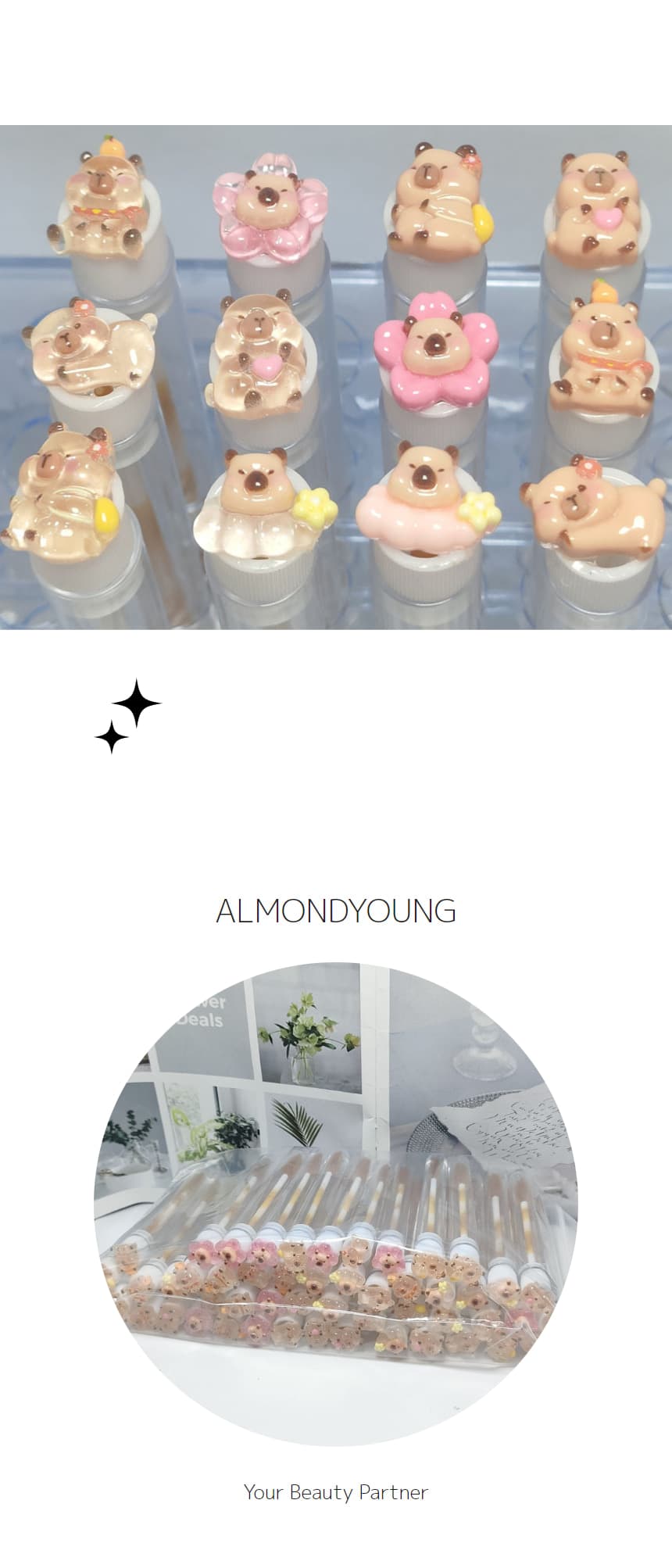 카피바라 캐릭터 땅콩 브러쉬 (랜덤) 상세 이미지 4