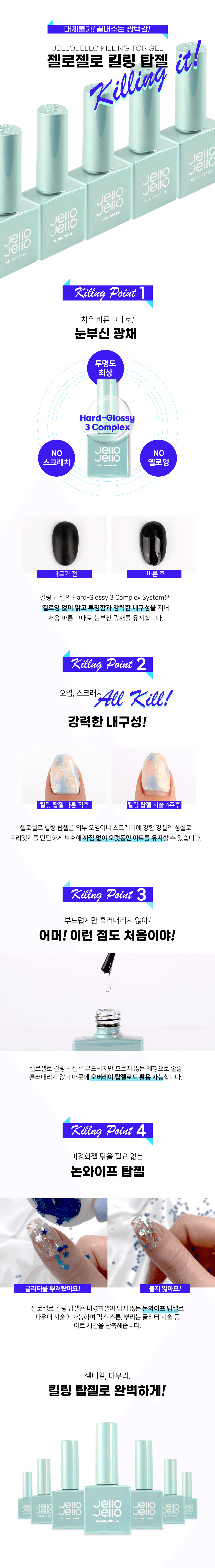 젤로젤로 고광택 논와이프 킬링 탑젤 상세 이미지 1