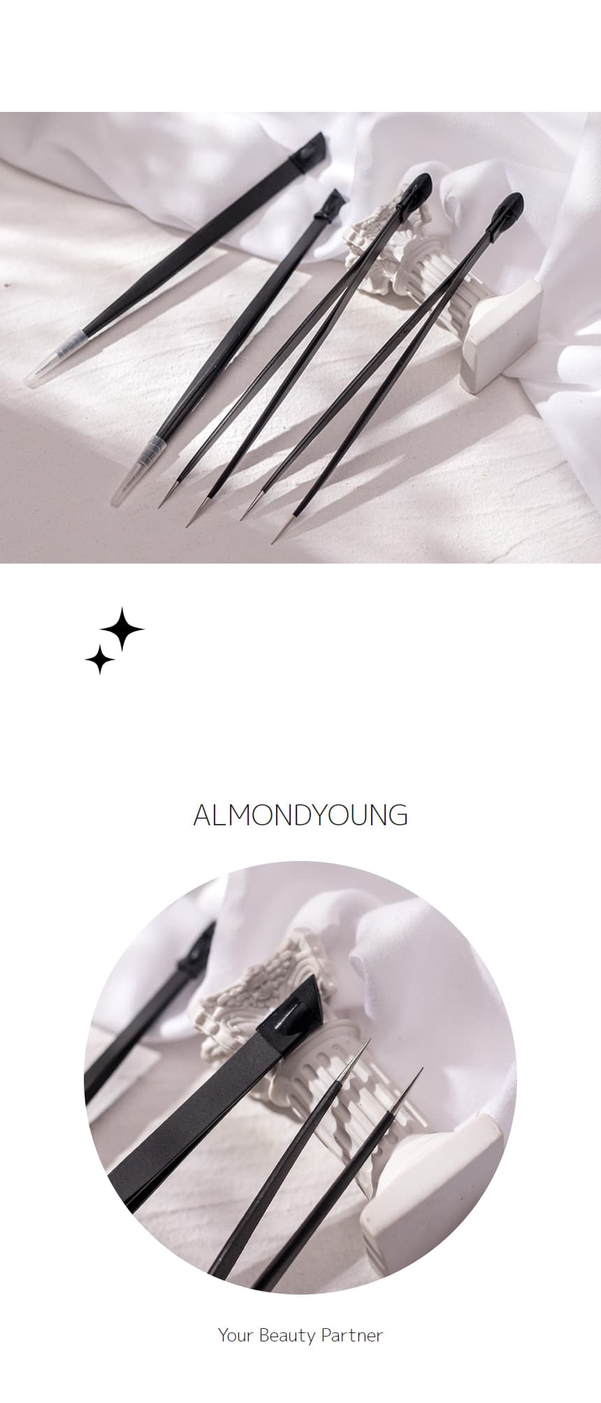 블랙 투웨이 트위저 꾹꾹이 네일 핀셋 상세 이미지 4