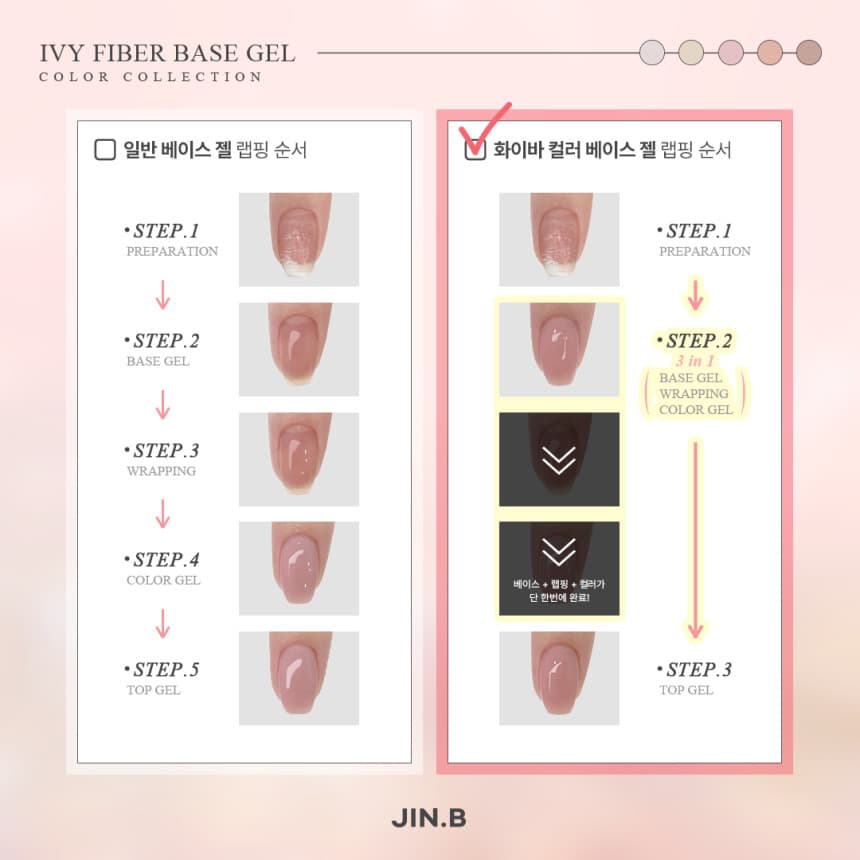 그라시아 진비 화이바 컬러 베이스젤 5종 세트 상세 이미지 4