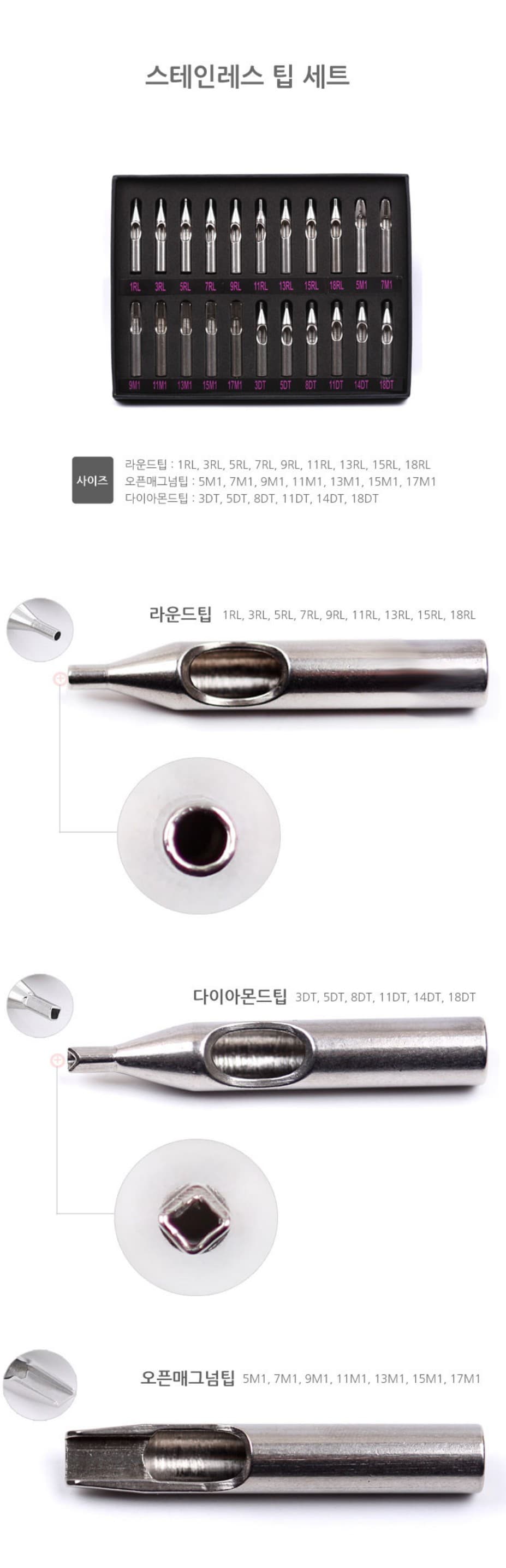 스테인리스 팁 세트 상세 이미지 1