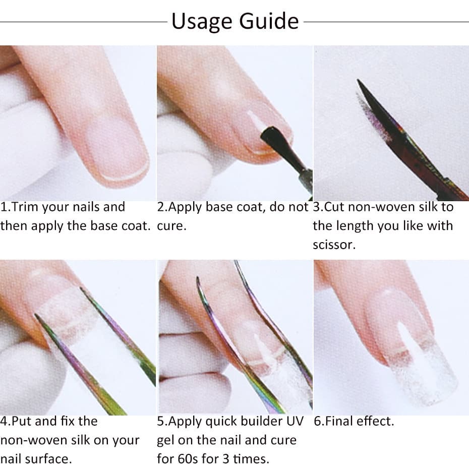 실크 섬유 네일 셀프 연장 익스텐션 래핑 4.8cm 4g 상세 이미지 9