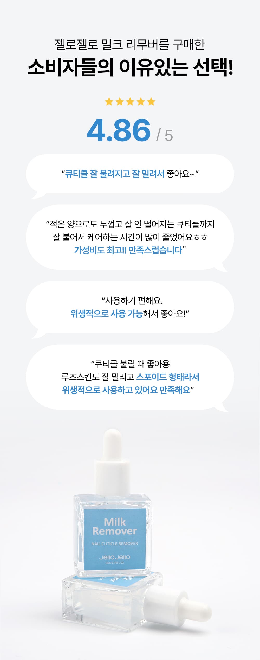 젤로젤로 밀크 리무버 손톱 큐티클 제거 상세 이미지 2