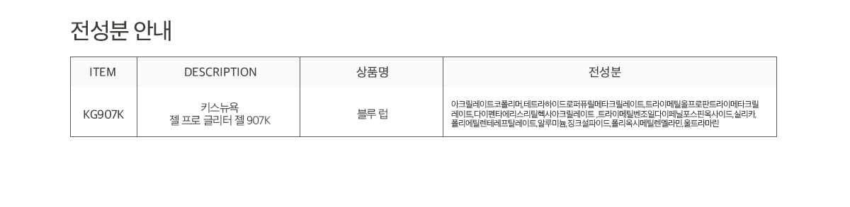 키스뉴욕 럽 하와이 블루 럽 KG907K 상세 이미지 5