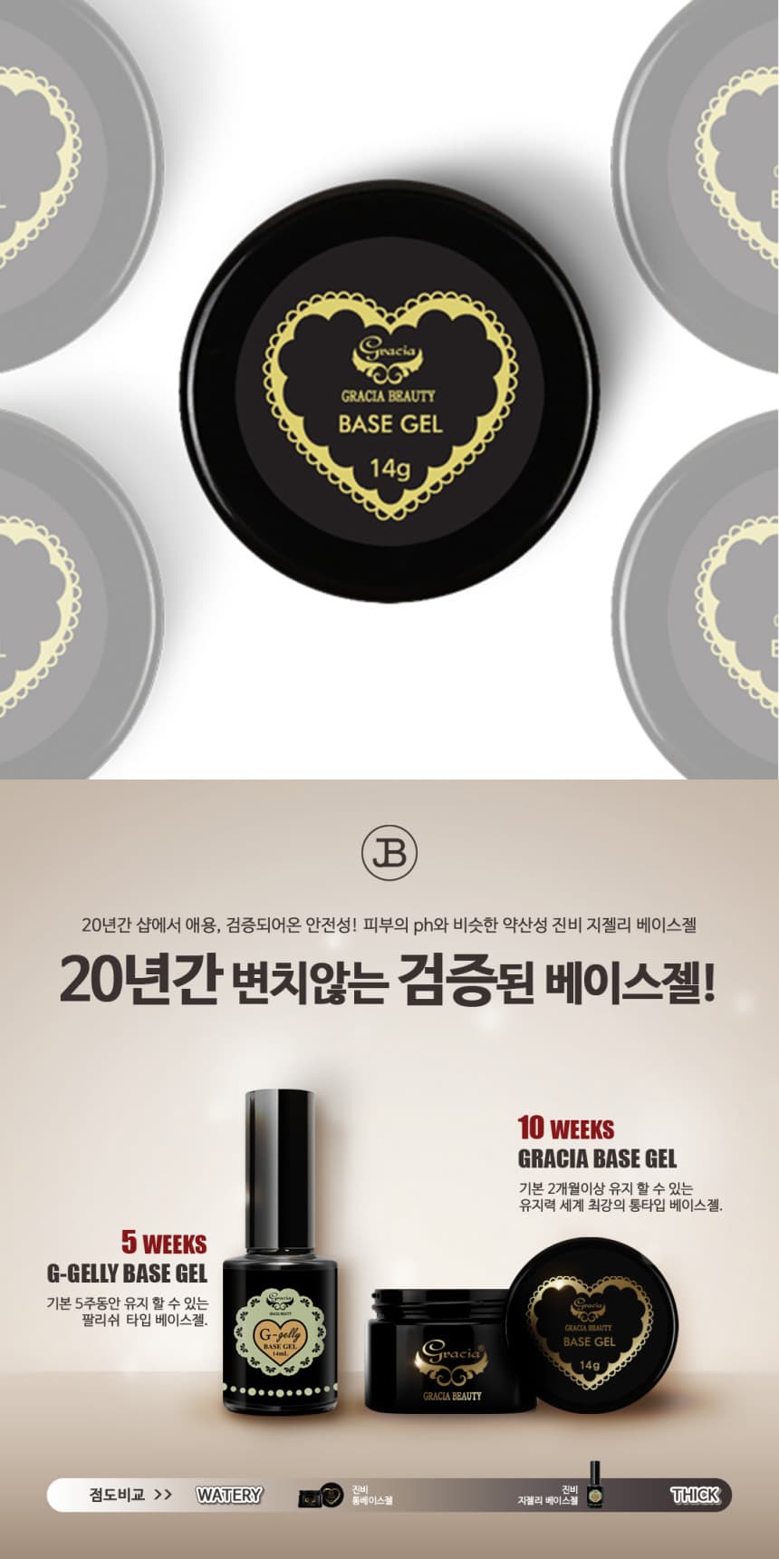 그라시아 진비 지젤리 최소 10주 유지 베이스 젤 통 타입 14g 상세 이미지 1