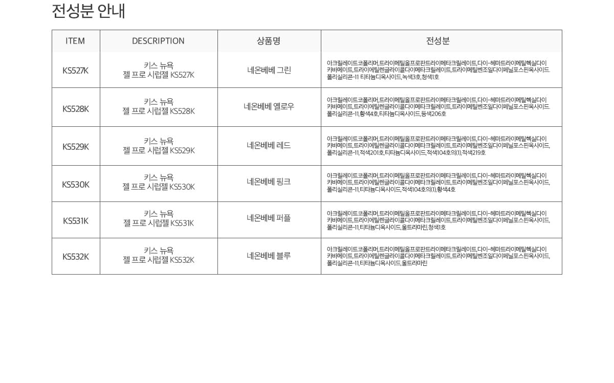 키스뉴욕 네온베베 6종 컬렉션 KSNB 상세 이미지 14